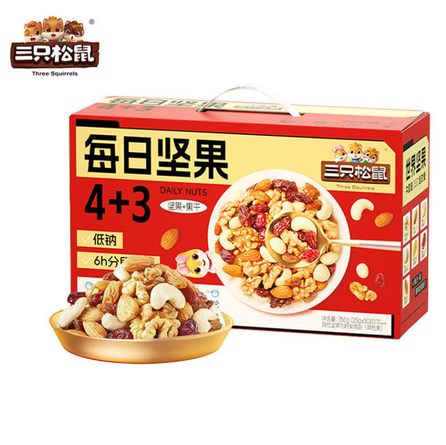 三只松鼠每日坚果（4+3）（30袋装）