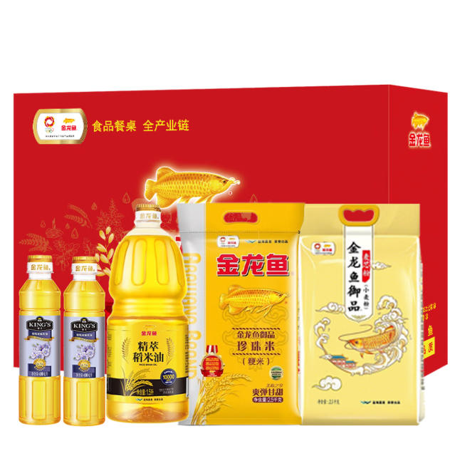 金龙鱼厨家米面油组合D 5KG+2.3L